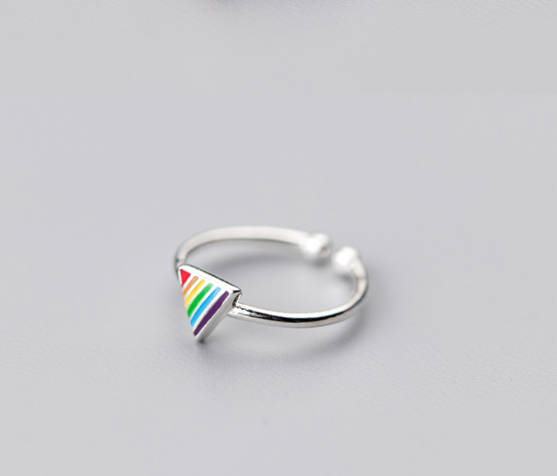 Rainbow Pentagram Ring